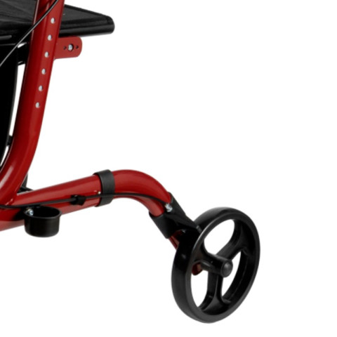 REHAFUND RF-620/S chodítko 4-kolesové pre seniorov LIZBONA PREMIUM červené